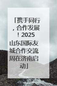 携手同行，合作发展！2025山东国际友城合作交流周在济南启动