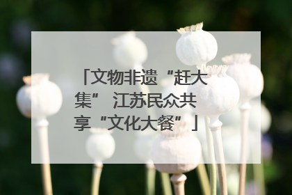 文物非遗“赶大集” 江苏民众共享“文化大餐”