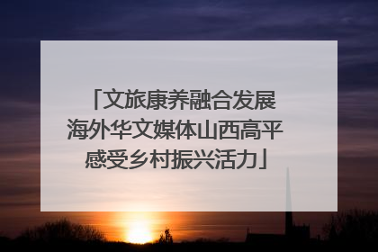 文旅康养融合发展 海外华文媒体山西高平感受乡村振兴活力