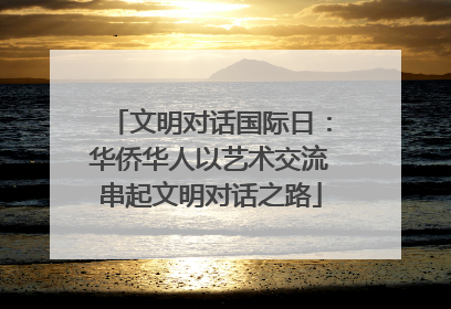文明对话国际日：华侨华人以艺术交流串起文明对话之路