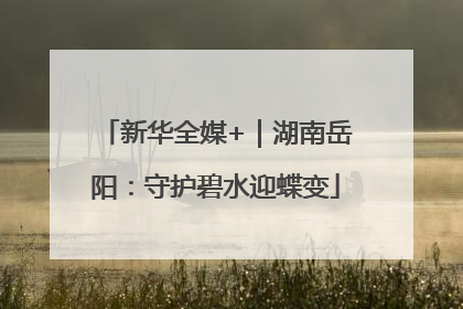 新华全媒+｜湖南岳阳：守护碧水迎蝶变