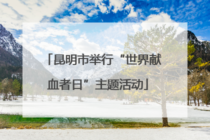 昆明市举行“世界献血者日”主题活动