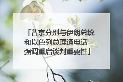 普京分别与伊朗总统和以色列总理通电话 强调重启谈判重要性