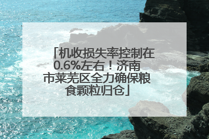 机收损失率控制在0.6%左右！济南市莱芜区全力确保粮食颗粒归仓