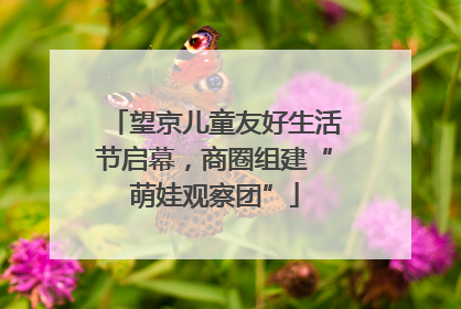望京儿童友好生活节启幕，商圈组建“萌娃观察团”
