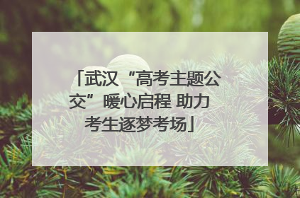 武汉“高考主题公交”暖心启程 助力考生逐梦考场