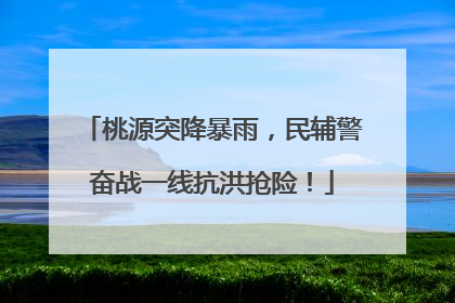 桃源突降暴雨，民辅警奋战一线抗洪抢险！