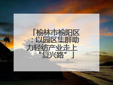榆林市榆阳区：以园区集群助力轻纺产业走上“复兴路”