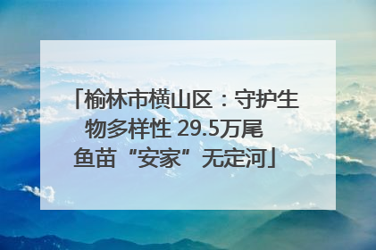榆林市横山区：守护生物多样性 29.5万尾鱼苗“安家”无定河