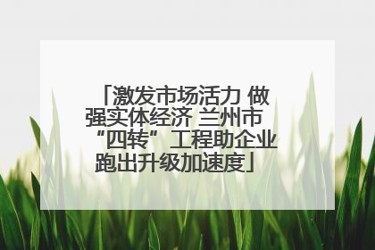 激发市场活力 做强实体经济 兰州市“四转”工程助企业跑出升级加速度