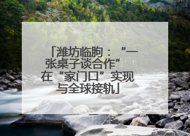潍坊临朐：“一张桌子谈合作” 在“家门口”实现与全球接轨