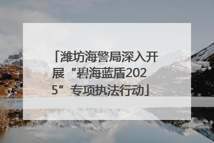 潍坊海警局深入开展“碧海蓝盾2025”专项执法行动
