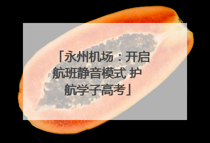 永州机场：开启航班静音模式 护航学子高考