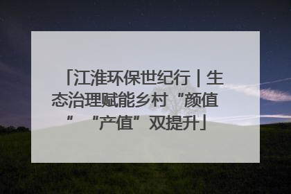 江淮环保世纪行｜生态治理赋能乡村“颜值”“产值”双提升