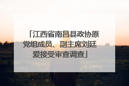 江西省南昌县政协原党组成员、副主席刘廷爱接受审查调查