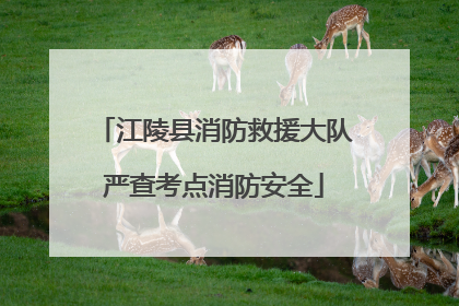 江陵县消防救援大队严查考点消防安全