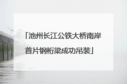 池州长江公铁大桥南岸首片钢桁梁成功吊装