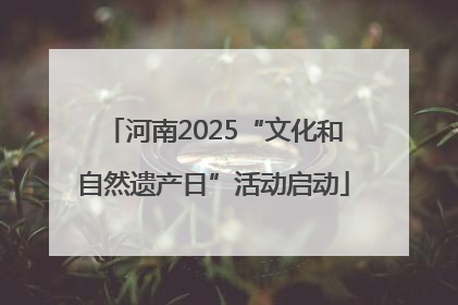 河南2025“文化和自然遗产日”活动启动