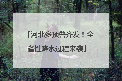河北多预警齐发！全省性降水过程来袭