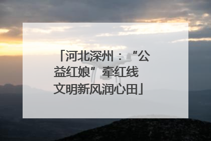 河北深州：“公益红娘”牵红线 文明新风润心田