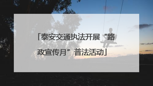 泰安交通执法开展“路政宣传月”普法活动
