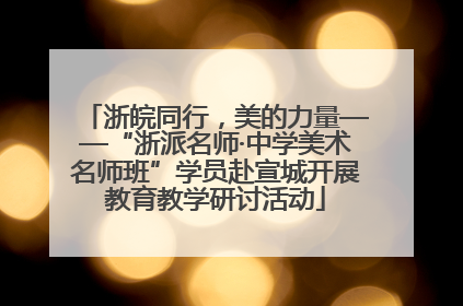 浙皖同行，美的力量——“浙派名师·中学美术名师班”学员赴宣城开展教育教学研讨活动