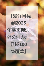 浙江目标到2025年底实现涉外公证办理县域100%覆盖