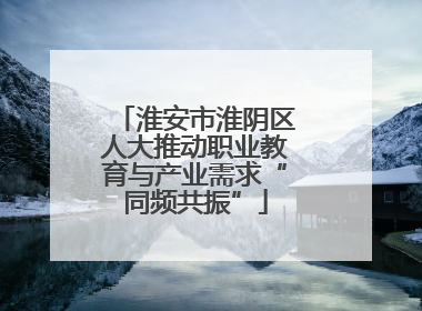 淮安市淮阴区人大推动职业教育与产业需求“同频共振”