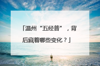 温州“五经普”，背后藏着哪些变化？
