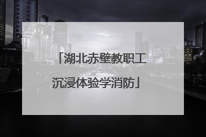 湖北赤壁教职工沉浸体验学消防