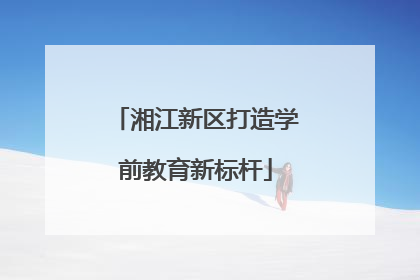 湘江新区打造学前教育新标杆