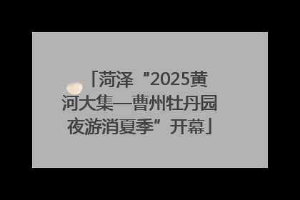 菏泽“2025黄河大集—曹州牡丹园夜游消夏季”开幕