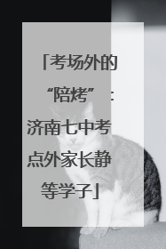 考场外的“陪烤”：济南七中考点外家长静等学子