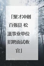 聚才冲刺百强县 松滋事业单位招聘面试收官