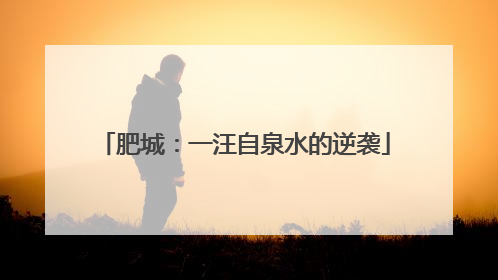 肥城：一汪自泉水的逆袭