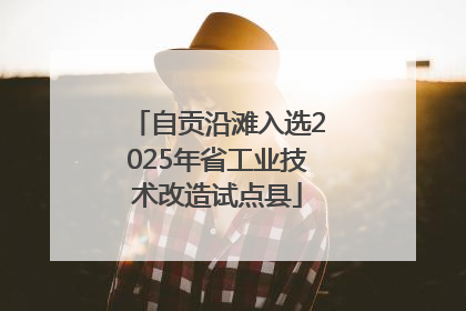 自贡沿滩入选2025年省工业技术改造试点县
