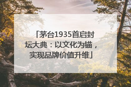 茅台1935首启封坛大典：以文化为锚，实现品牌价值升维