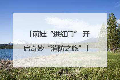 萌娃“进红门” 开启奇妙“消防之旅”