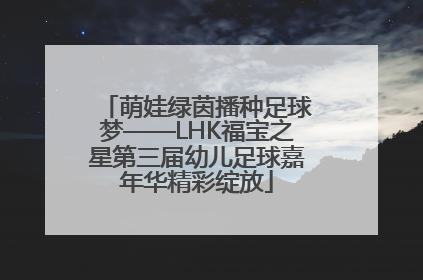 萌娃绿茵播种足球梦——LHK福宝之星第三届幼儿足球嘉年华精彩绽放