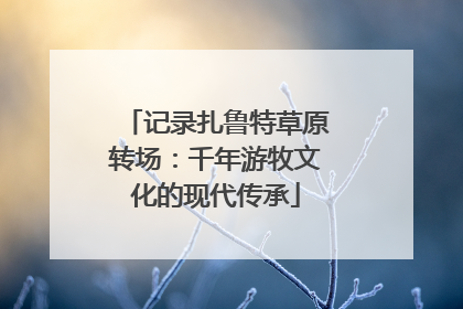 记录扎鲁特草原转场：千年游牧文化的现代传承