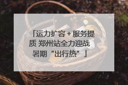 运力扩容＋服务提质 郑州站全力迎战暑期“出行热”