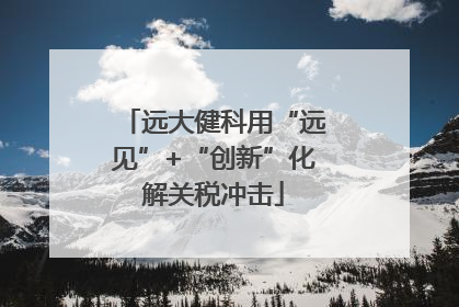 远大健科用“远见”+“创新”化解关税冲击