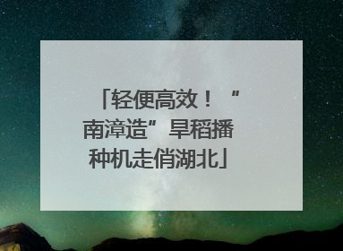 轻便高效！“南漳造”旱稻播种机走俏湖北