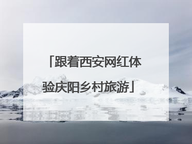 跟着西安网红体验庆阳乡村旅游