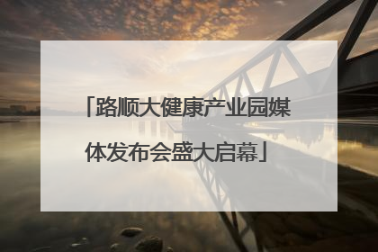 路顺大健康产业园媒体发布会盛大启幕