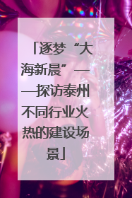 逐梦“大海新晨”——探访泰州不同行业火热的建设场景
