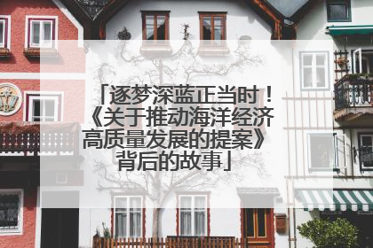 逐梦深蓝正当时！《关于推动海洋经济高质量发展的提案》背后的故事