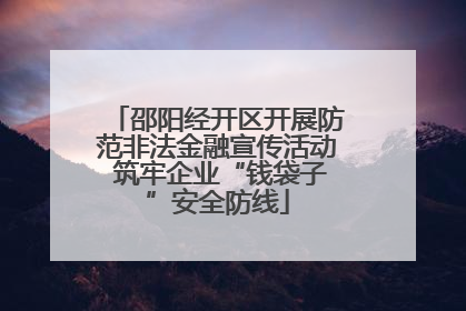 邵阳经开区开展防范非法金融宣传活动 筑牢企业“钱袋子”安全防线