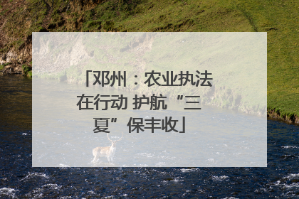 邓州：农业执法在行动 护航“三夏”保丰收