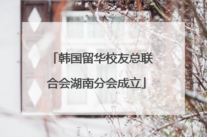 韩国留华校友总联合会湖南分会成立
